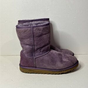 UGG Australia 5251 Vintage Purple Classic Short Boots Sheepskin Leather Size 6